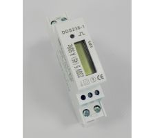 KWh-meter 1 fase, 1000 imp-kWh max 45A DIN-montage
