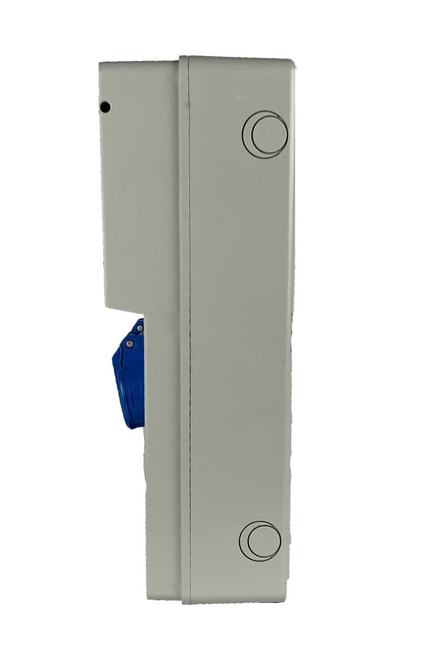 VERTEILERKASTEN Front 2 Steckdosen CEE 16A / 2X KWH-Zähler IP65 – MONTIERT