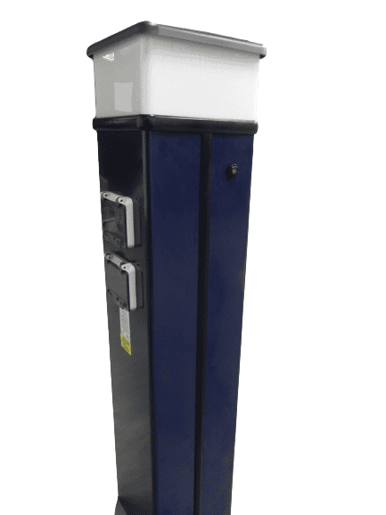CLASSIC MIDI Münzeinwurf 1000mm Stromsäule 6 Steckdosen
