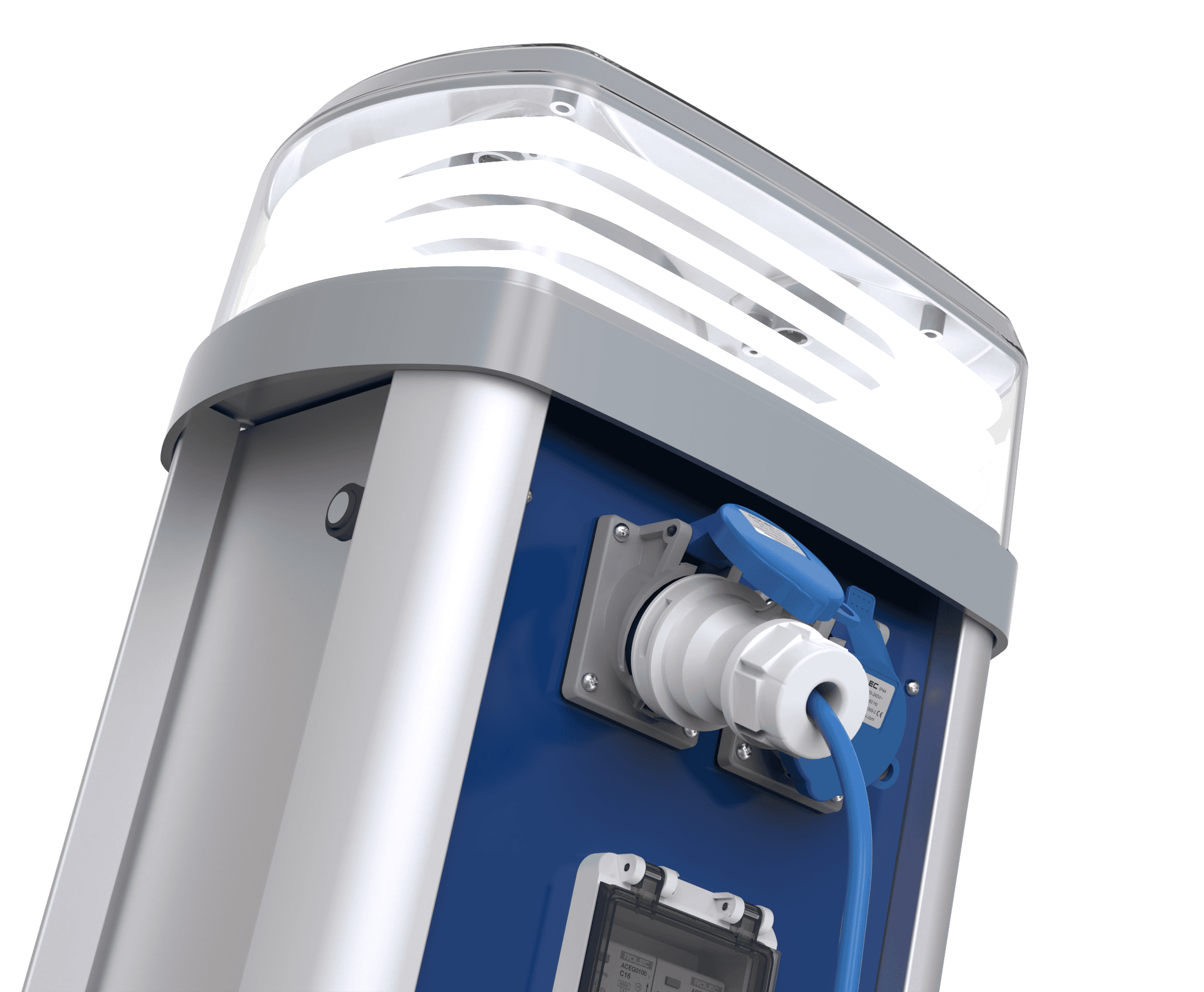 QUANTUM 1250mm Stromsäule 4 Steckdosen