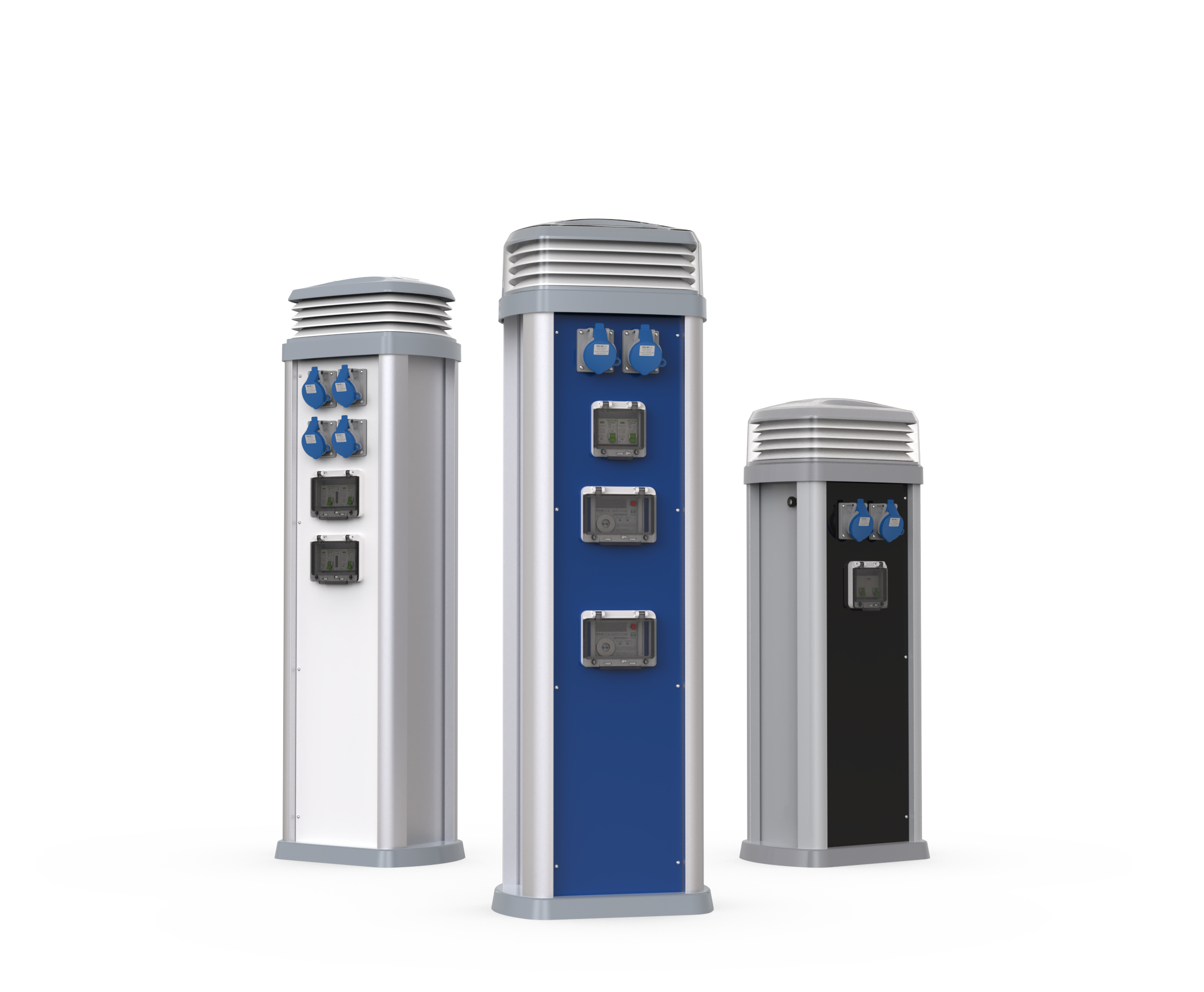 QUANTUM 750mm Stromsäule 2 Steckdosen