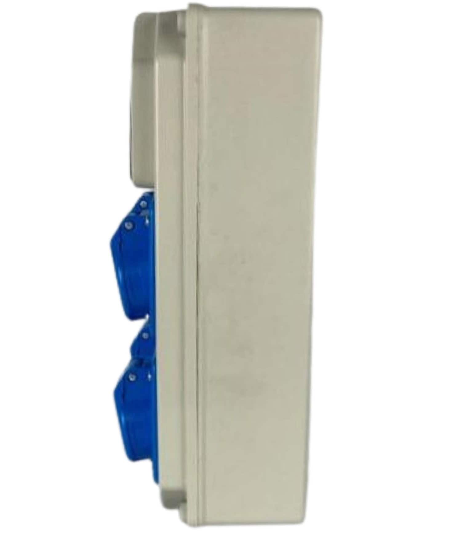 VERTEILERKASTEN Front 4 Steckdosen CEE 16A IP44 - MONTIERT
