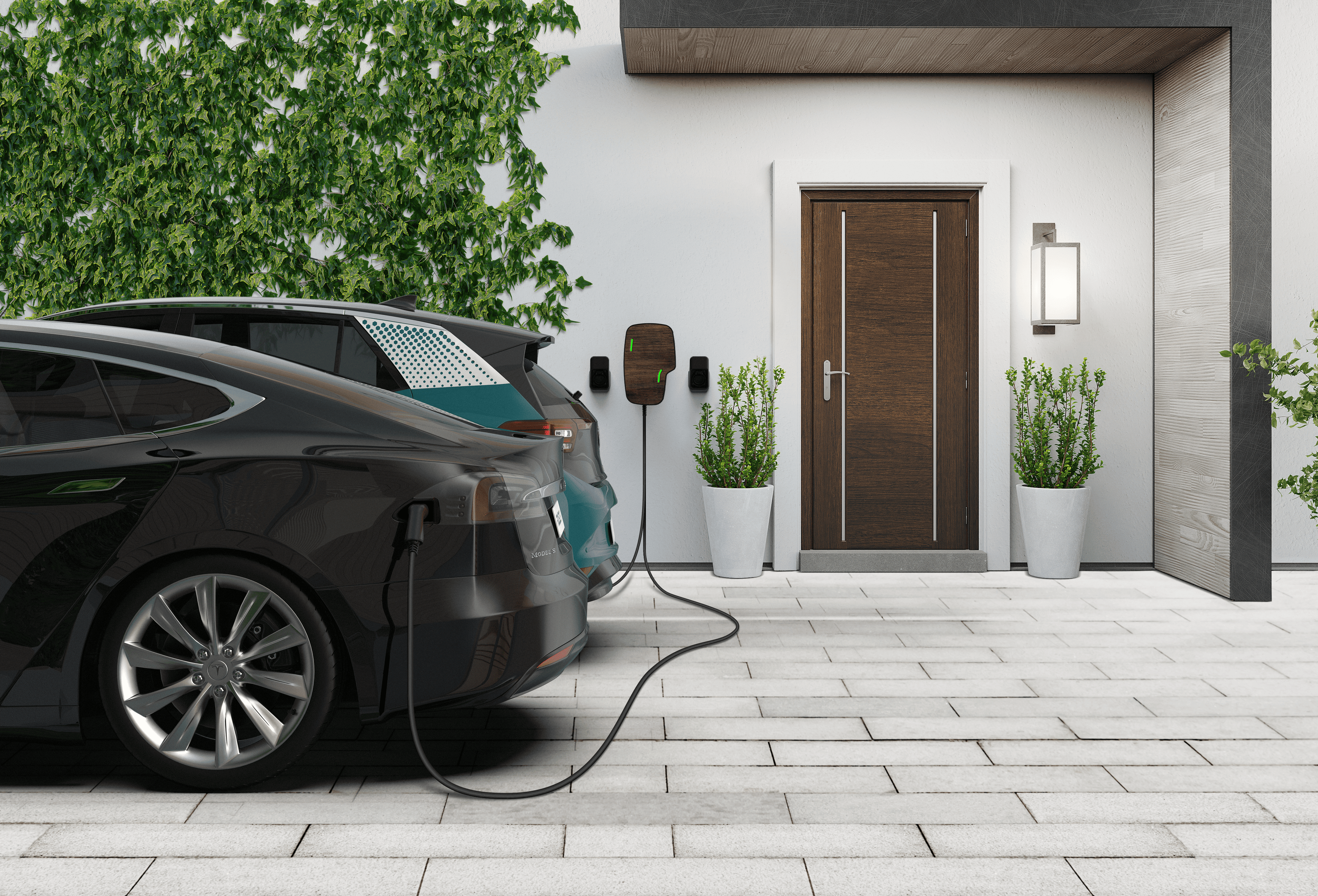 Intelligente ZURA EV Wallbox 22 kW met 1x Type 2 met vaste laadkabel