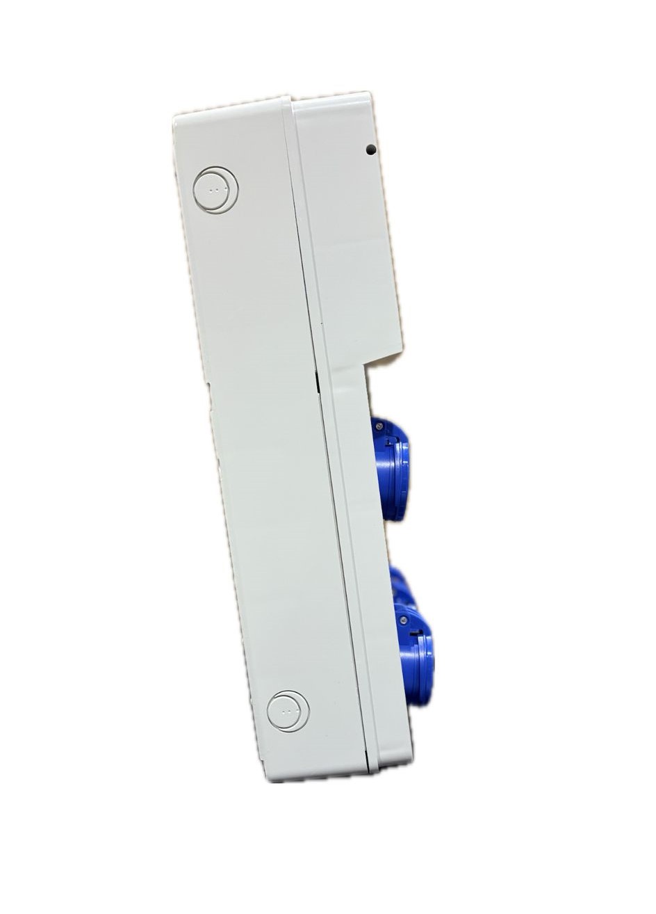 AANSLUITKAST front 6 WCD CEE 16A / 6X KWH meter IP65 - GEMONTEERD
